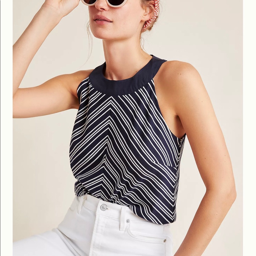 Anthropologie Dolan Sonata halter top bow on back
